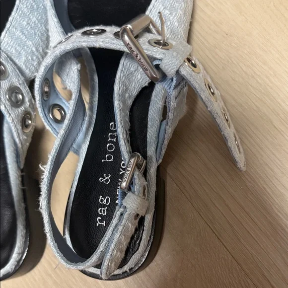 Rag & Bone Women's Light Blue Tweed Flats - Picture 4 of 8